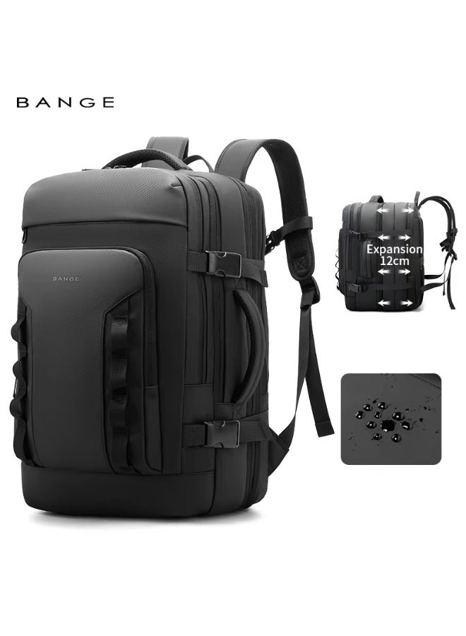 بانجي Bange 3055 Black New Design Multifunction Business Expandable Travel Men Waterproof Laptop Backpack - Image 5
